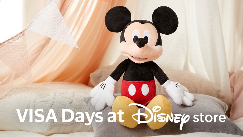 mickey mouse plush visa days at disney store
