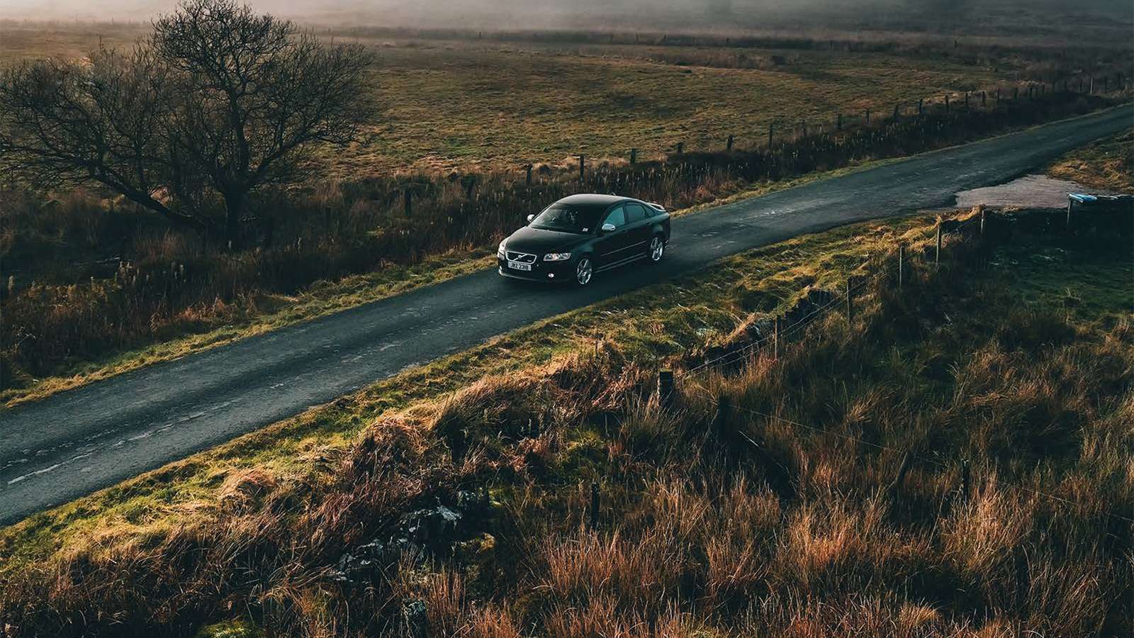 car driving in the countryside